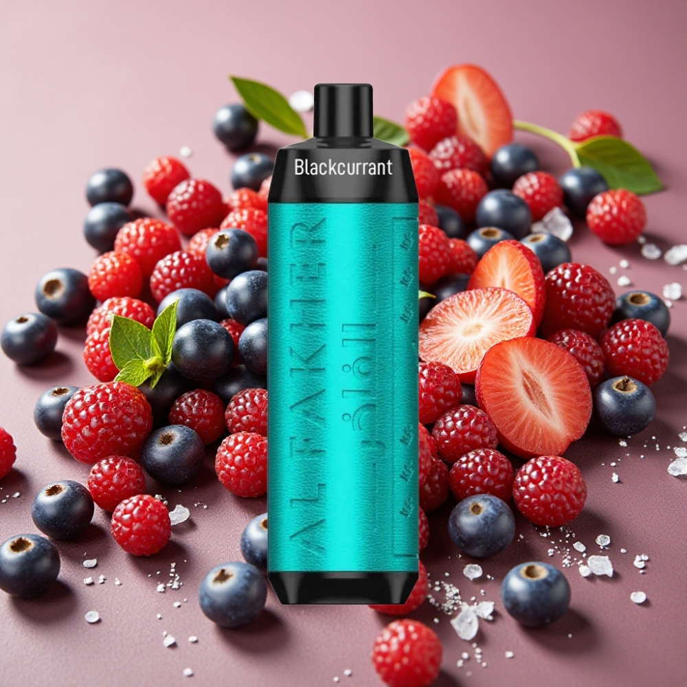 Al Fakher Crown Bar 8000 Crystal Desechable Vape Grosella Negra Hielo con 18ml y 8000 Caladas