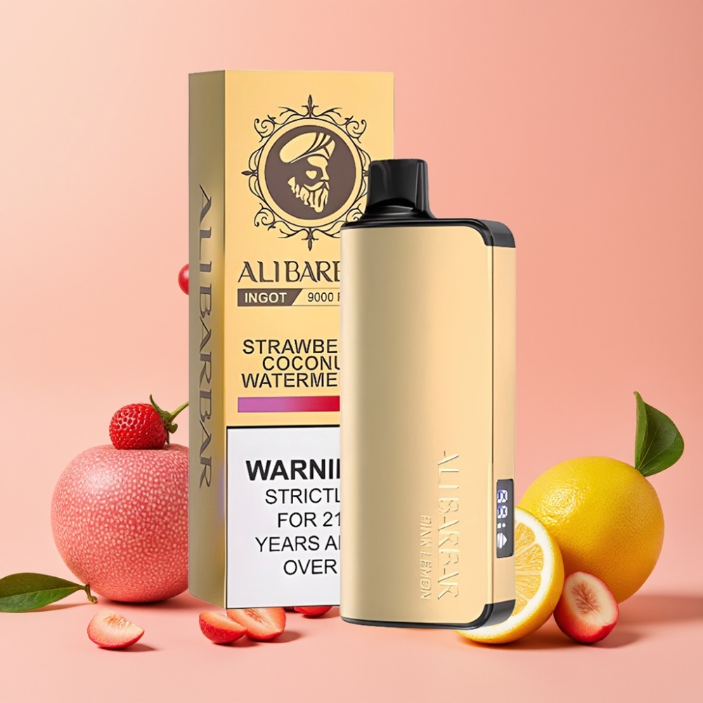 Alibarbar Ingot 9000 Puffs Vape Desechable Limón Rosa 22ml 9000 Puffs