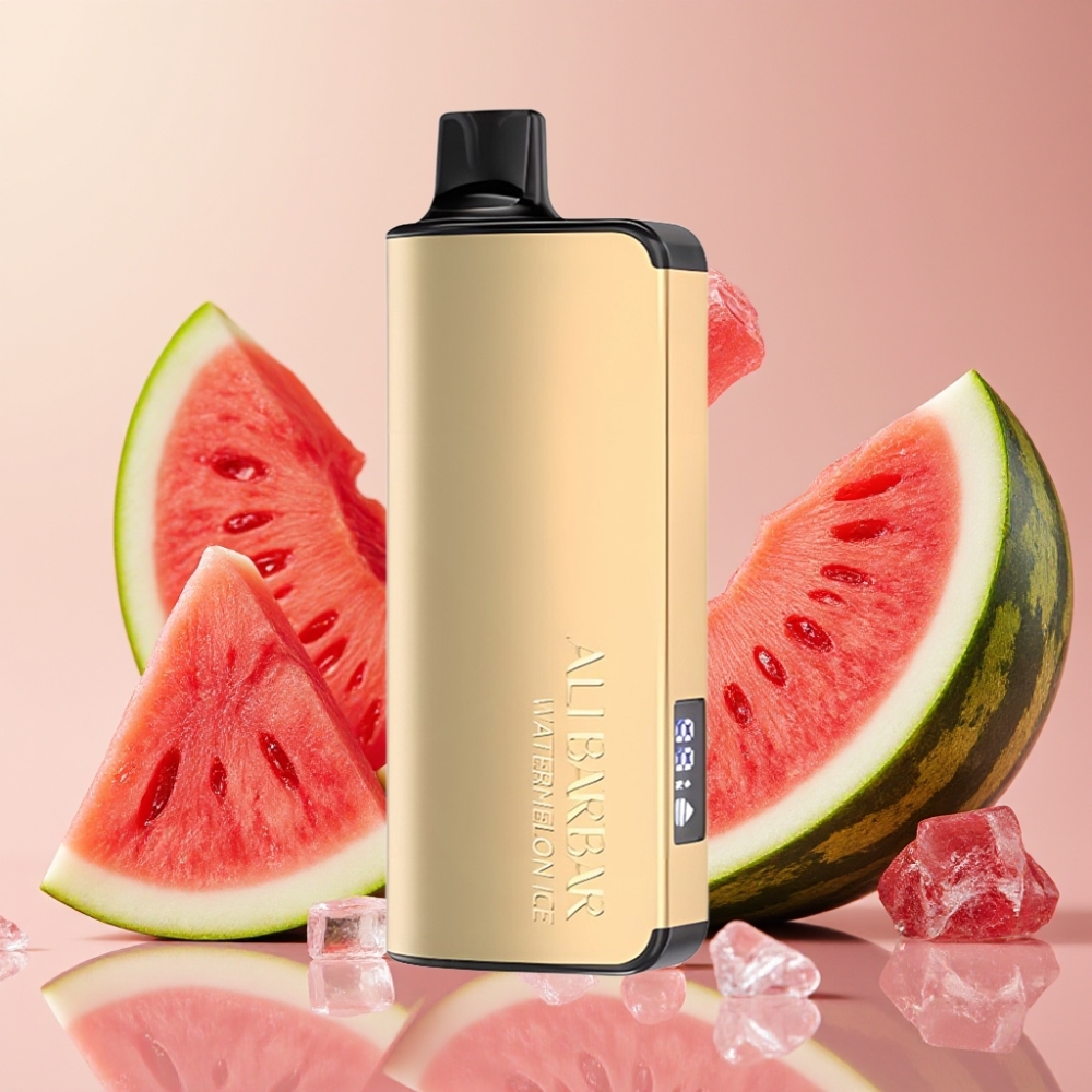 Alibarbar Ingot 9000 Puffs Vape Desechable Sandía Helada con Pantalla LED y 22ml
