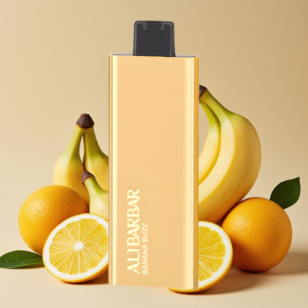 Alibarbar Pandora 7000 Puffs Vape Desechable Plátano Energizante 17 ml