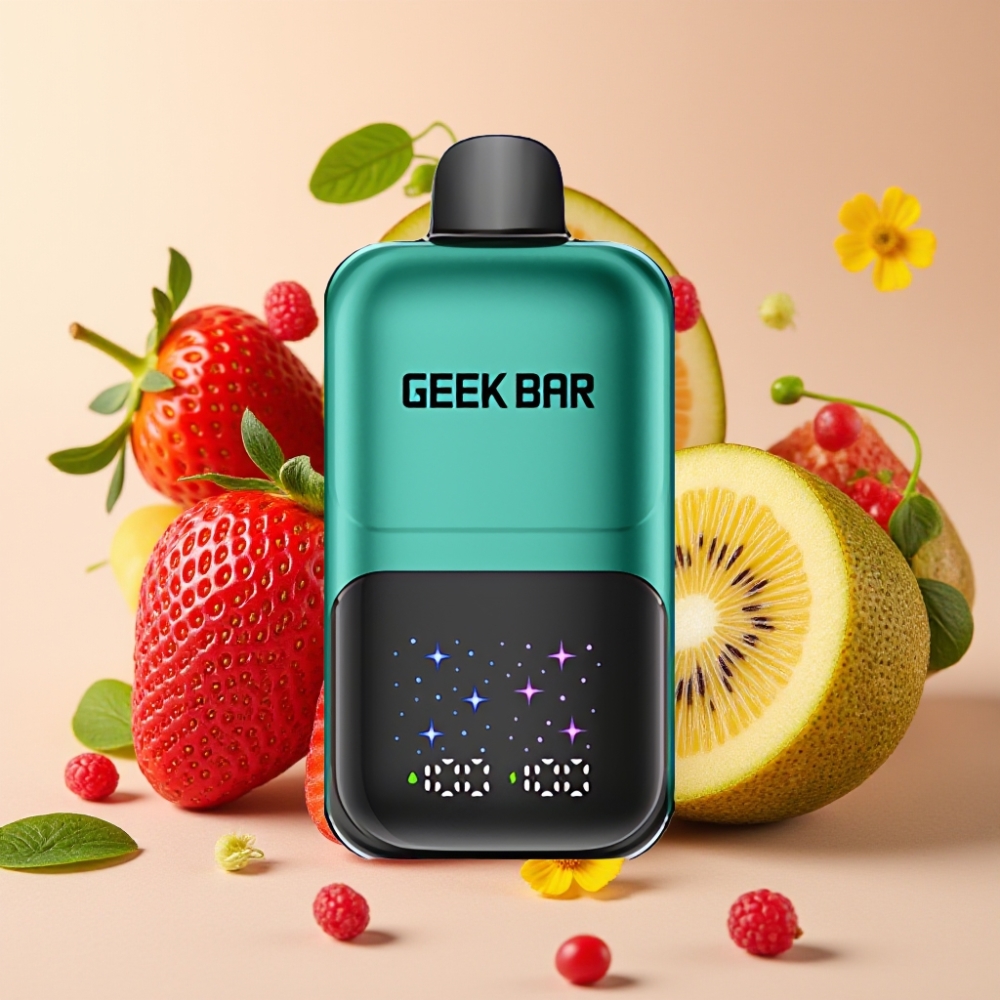 GEEK BAR 2GO 20ml 50000 Caladas Dos Series Vape Desechable Fresa  Kiwi con Pantalla Interactiva y Batería Recargable