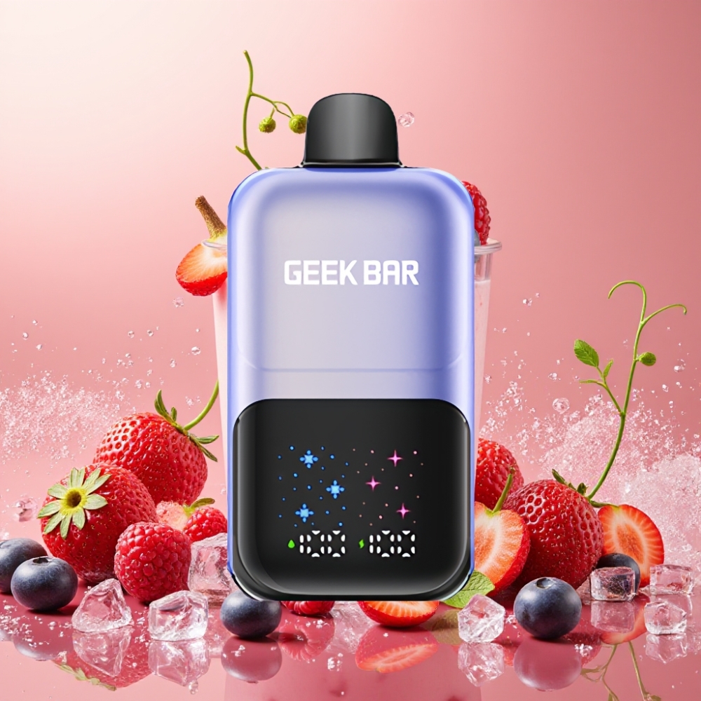 GEEK BAR 2GO 20ml 50000 Caladas Dos Series Vape Desechable Frutas del Bosque Hielo con Pantalla Interactiva y Batería Recargable