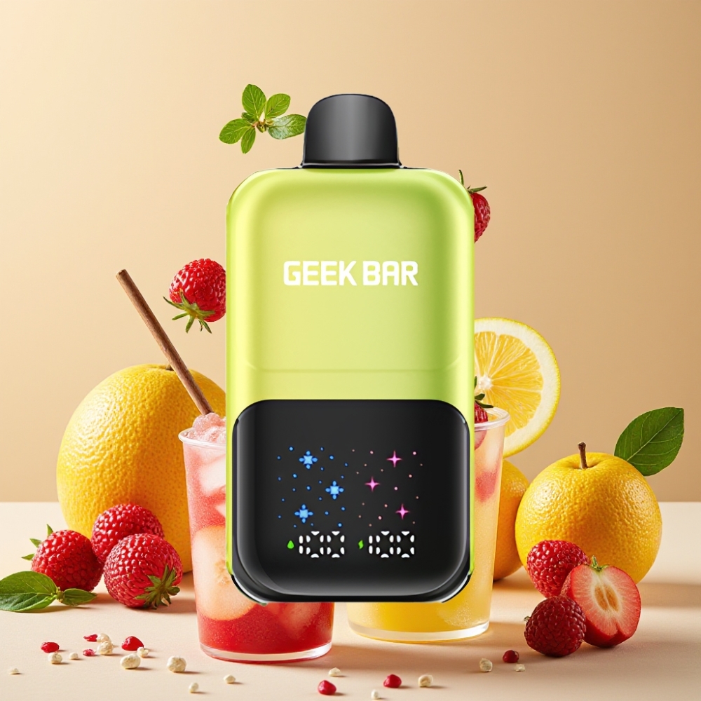 GEEK BAR 2GO 20ml 50000 Caladas Dos Series Vape Desechable Manzana Ácida Helada con Pantalla Interactiva y Batería Recargable
