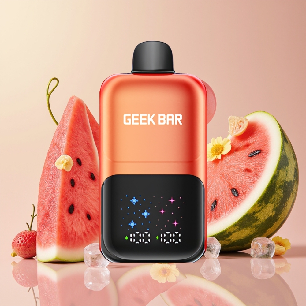 GEEK BAR 2GO 20ml 50000 Caladas Dos Series Vape Desechable Sabor Sandía Chicle Helado con Pantalla Interactiva y Batería Recargable