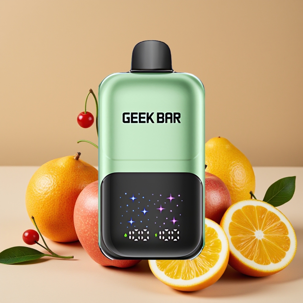 GEEK BAR 2GO 20ml 50000 Caladas Dos Series Vapeador Desechable Doble Manzana AB con Pantalla Interactiva y Batería Recargable