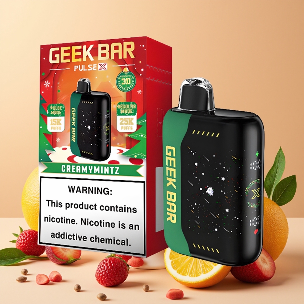 GEEK BAR Pulse X 25000 Puffs Edición Navidad con Pantalla Curva 3D y USB Tipo-C