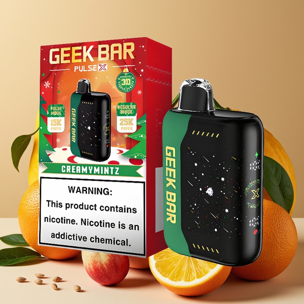 GEEK BAR Pulse X 25000 Puffs Edición Navidad con Pantalla Curva 3D y USB Tipo-C