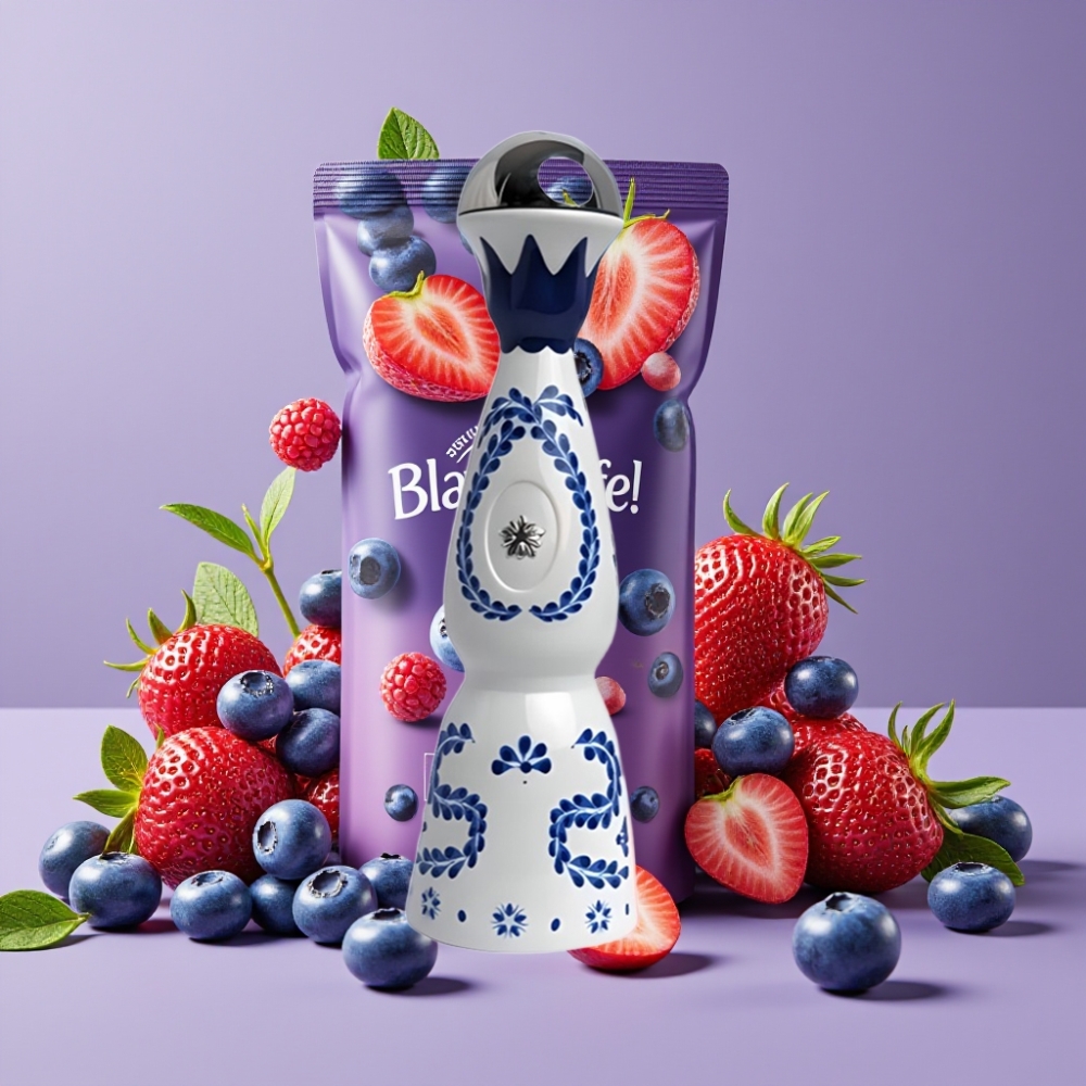 HUMO Azul 15000 Puffs Vape Desechable Sabor Arándano Fruta del Dragón 20mL 5 Nicotina