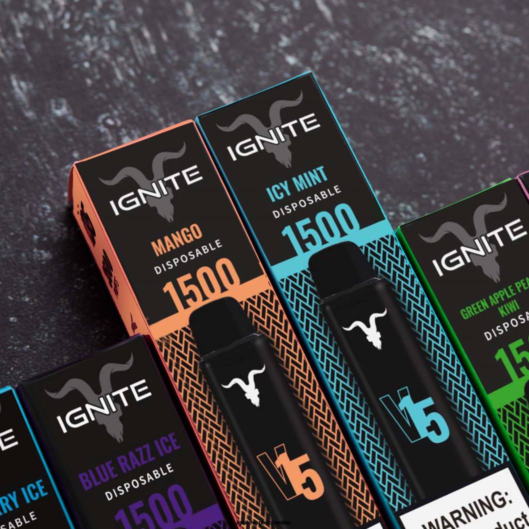 IGNITE V15 paquete de 10 bolígrafos vaporizadores hielo azul 86JD96 - IGNITE Vape Colombia