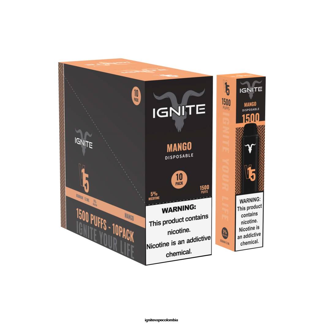 IGNITE V15 paquete de 10 bolígrafos vaporizadores hielo azul 86JD96 - IGNITE Vape Colombia