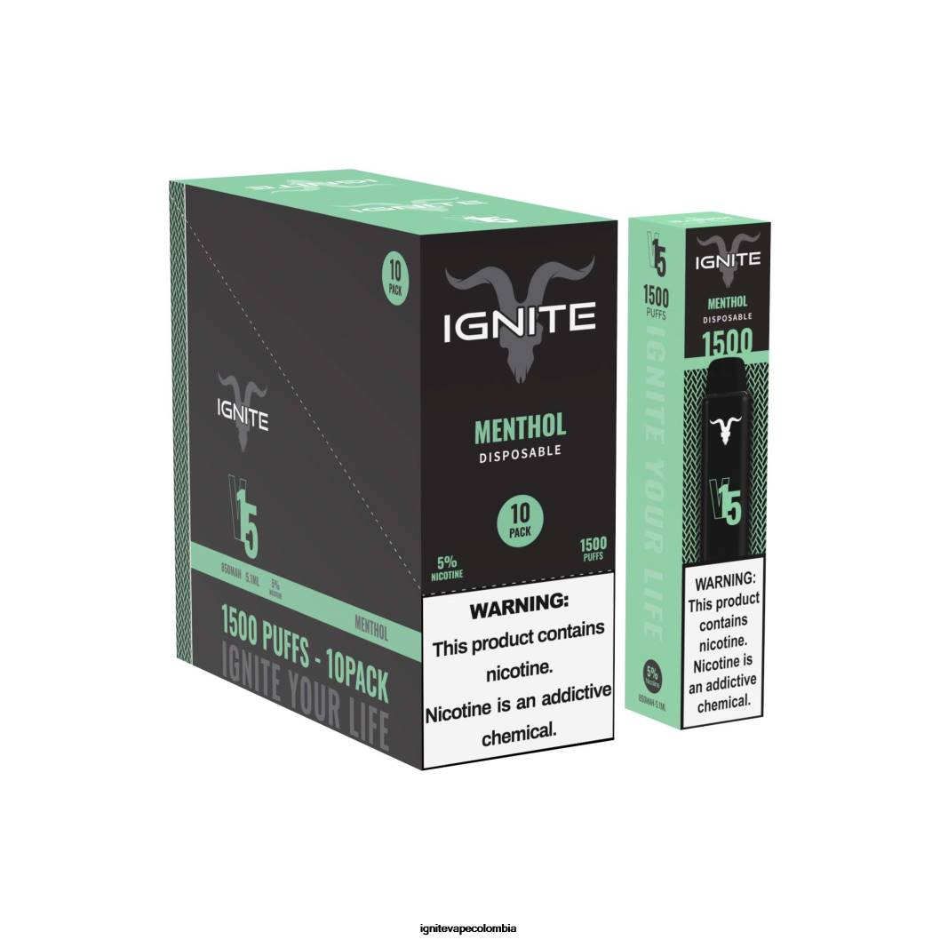 IGNITE V15 paquete de 10 bolígrafos vaporizadores hielo azul 86JD96 - IGNITE Vape Colombia