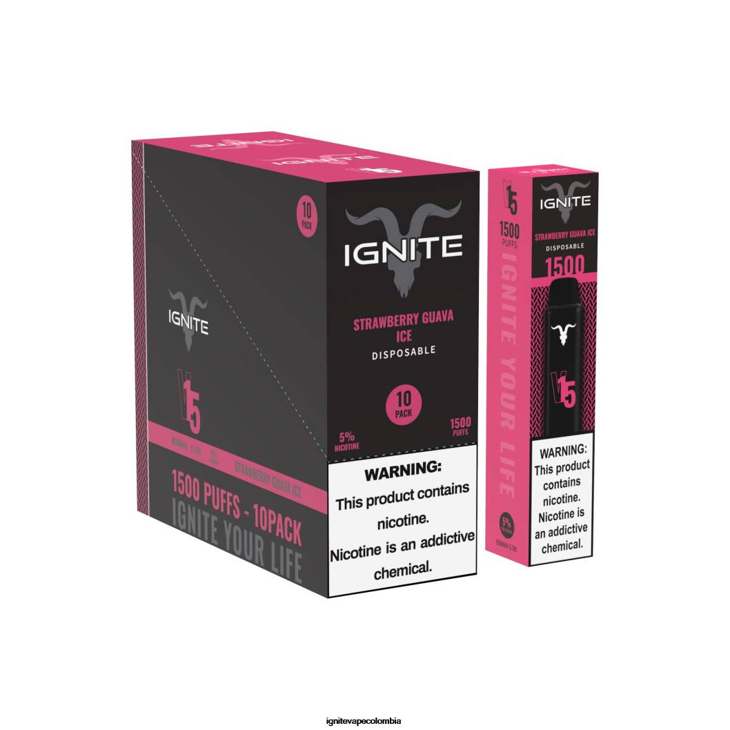 IGNITE V15 paquete de 10 bolígrafos vaporizadores hielo azul 86JD96 - IGNITE Vape Colombia