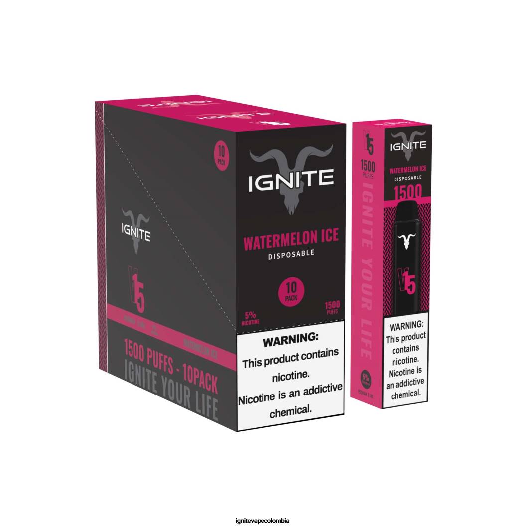 IGNITE V15 paquete de 10 bolígrafos vaporizadores hielo azul 86JD96 - IGNITE Vape Colombia