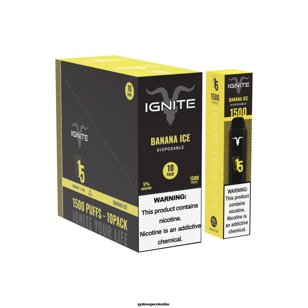 IGNITE V15 paquete de 10 bolígrafos vaporizadores hielo azul 86JD96 - IGNITE Vape Colombia
