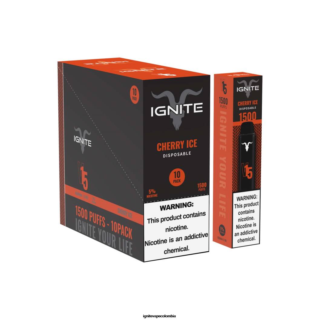IGNITE V15 paquete de 10 bolígrafos vaporizadores hielo azul 86JD96 - IGNITE Vape Colombia
