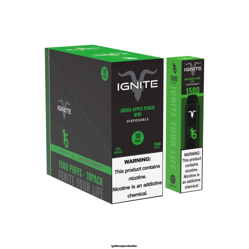 IGNITE V15 paquete de 10 bolígrafos vaporizadores hielo azul 86JD96 - IGNITE Vape Colombia