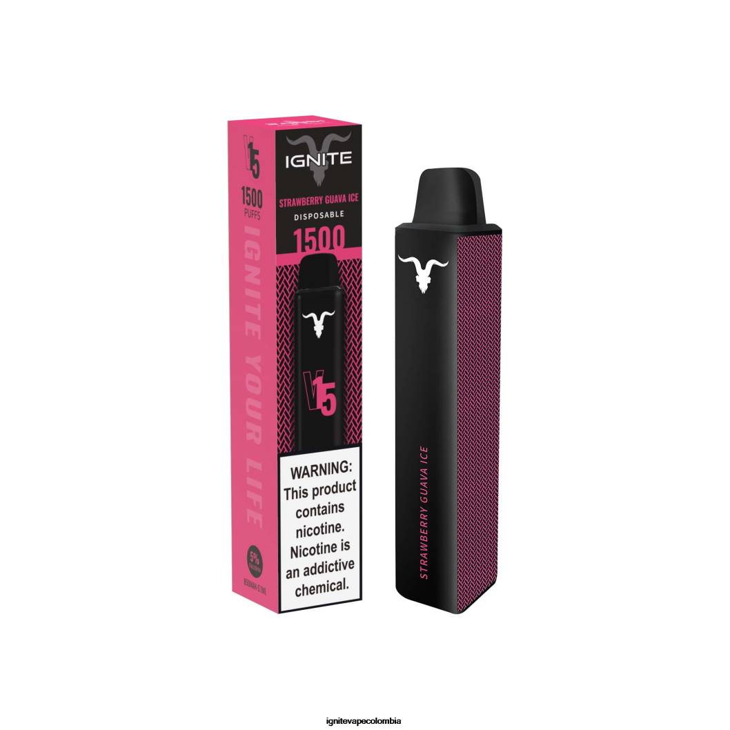 IGNITE V15 pluma vaporizador hielo de guayaba y fresa 86JD116 - IGNITE Vape Colombia