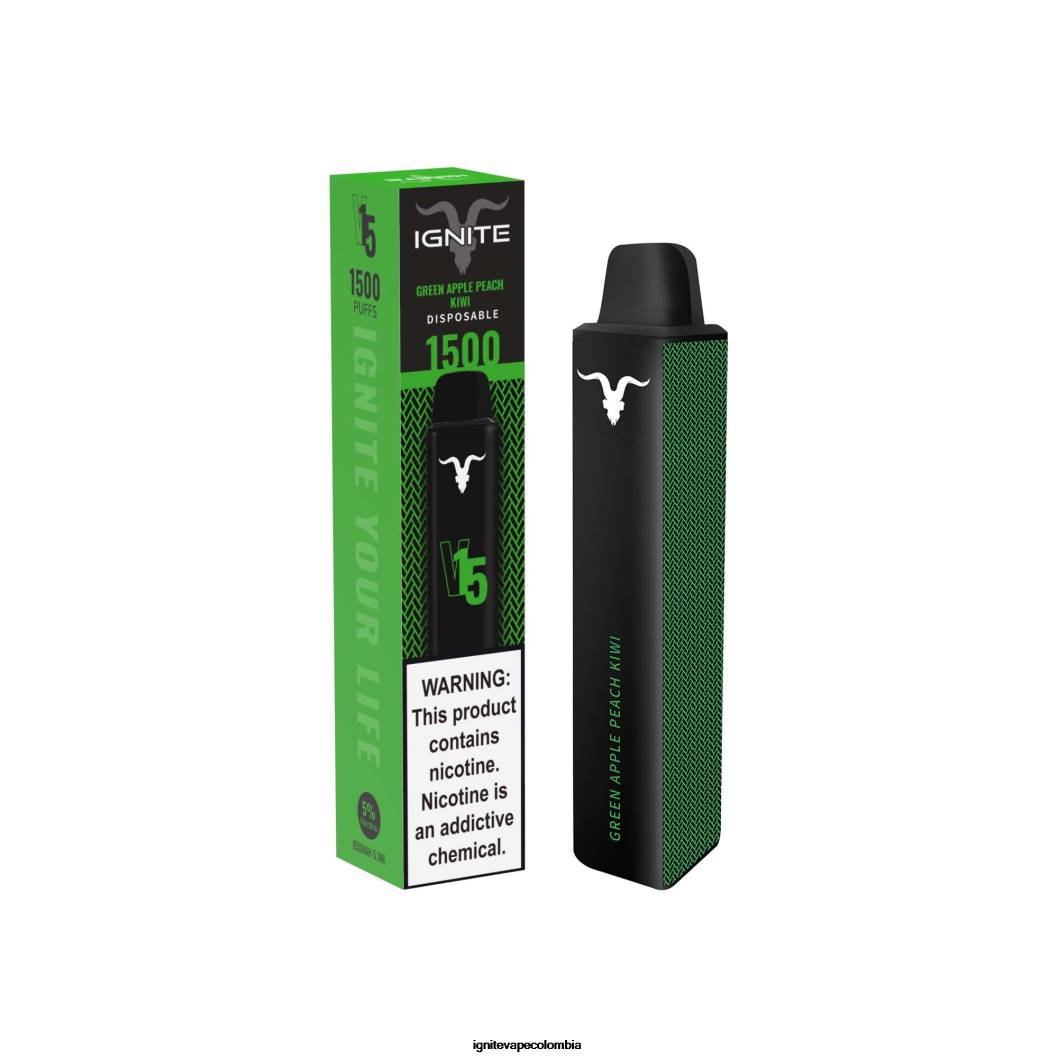 IGNITE V15 pluma vaporizador manzana verde melocotón kiwi 86JD112 - IGNITE Precio Colombia