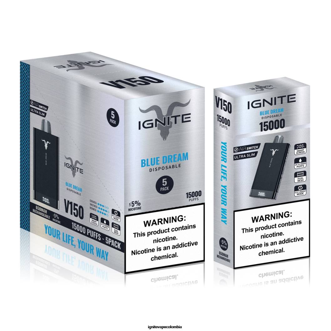 IGNITE V150 paquete de 5 bolígrafos vaporizadores hielo de sandia 86JD94 - Vape IGNITE Nicotina