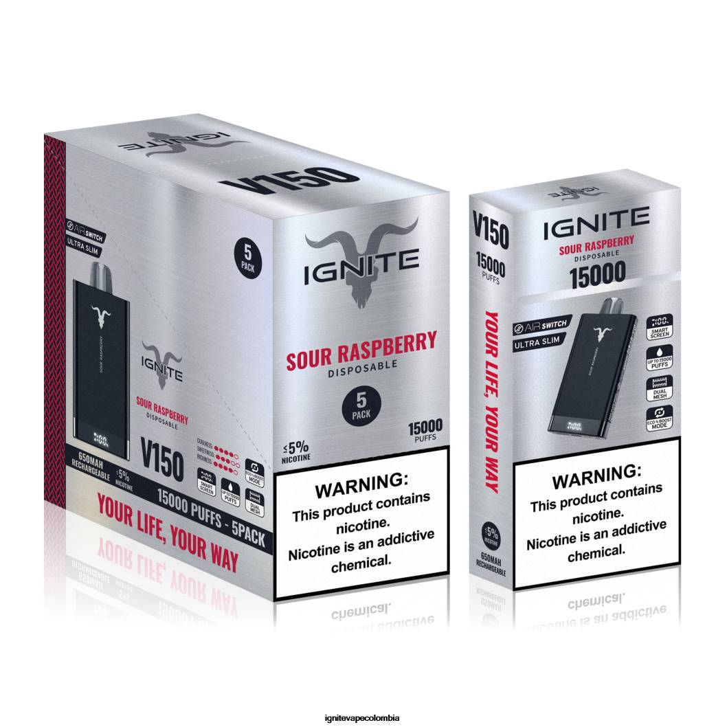 IGNITE V150 paquete de 5 bolígrafos vaporizadores hielo de sandia 86JD94 - Vape IGNITE Nicotina