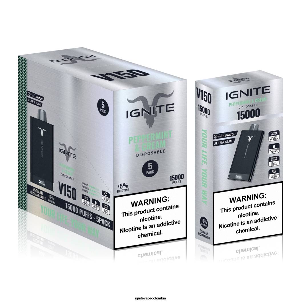 IGNITE V150 paquete de 5 bolígrafos vaporizadores hielo de sandia 86JD94 - Vape IGNITE Nicotina