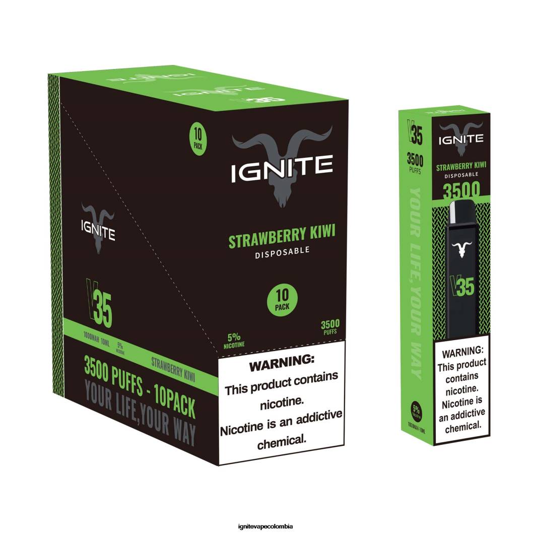 IGNITE V35 paquete de 10 bolígrafos vaporizadores hielo de frambuesa azul 86JD120 - IGNITE Sabores