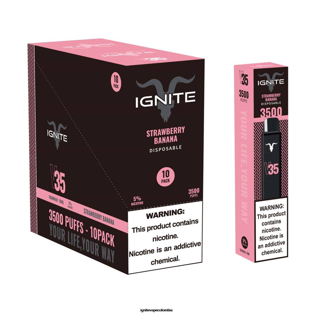 IGNITE V35 paquete de 10 bolígrafos vaporizadores hielo de frambuesa azul 86JD120 - IGNITE Sabores