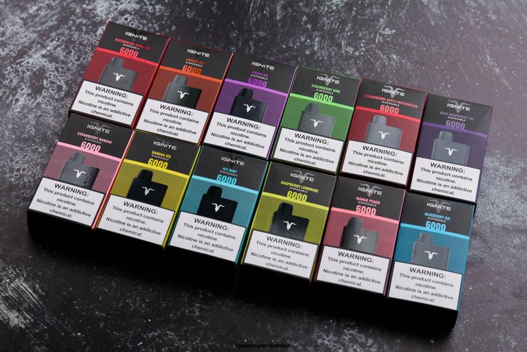 IGNITE V60 paquete de 10 bolígrafos vaporizadores kiwi fresa 86JD26 - IGNITE Vape Colombia