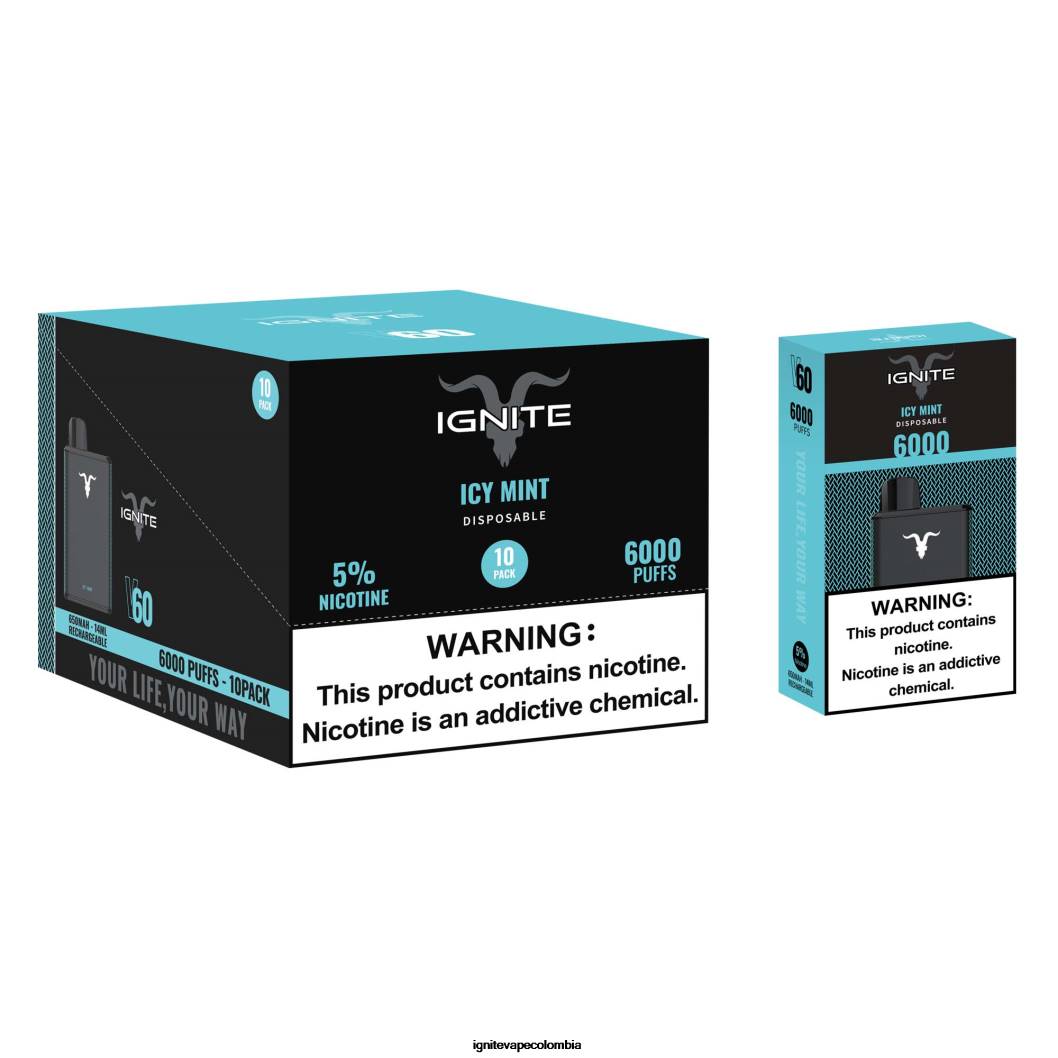 IGNITE V60 paquete de 10 bolígrafos vaporizadores kiwi fresa 86JD26 - IGNITE Vape Colombia