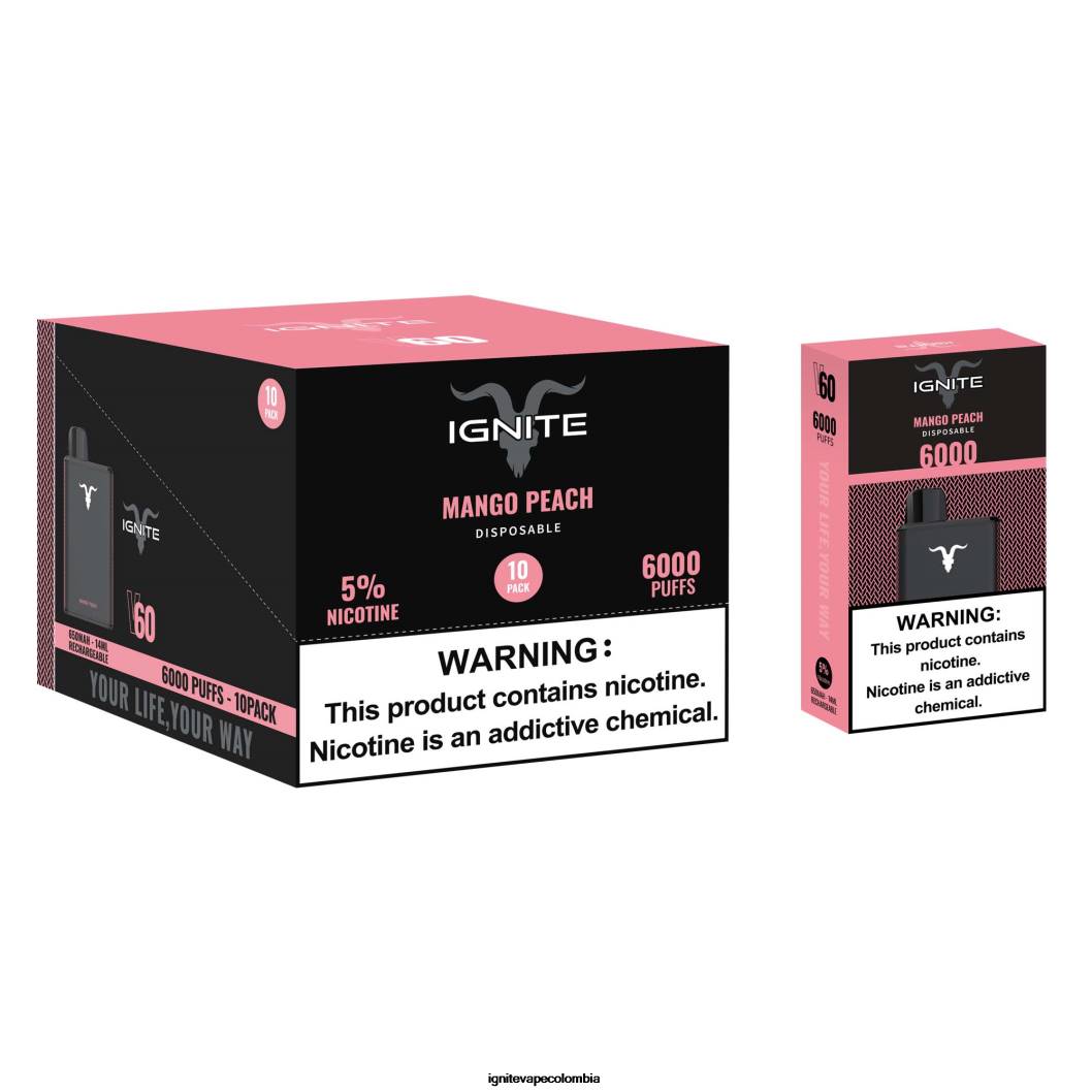 IGNITE V60 paquete de 10 bolígrafos vaporizadores kiwi fresa 86JD26 - IGNITE Vape Colombia