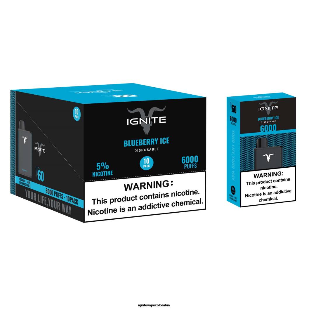 IGNITE V60 paquete de 10 bolígrafos vaporizadores limonada de frambuesa 86JD23 - IGNITE Electric Lighter