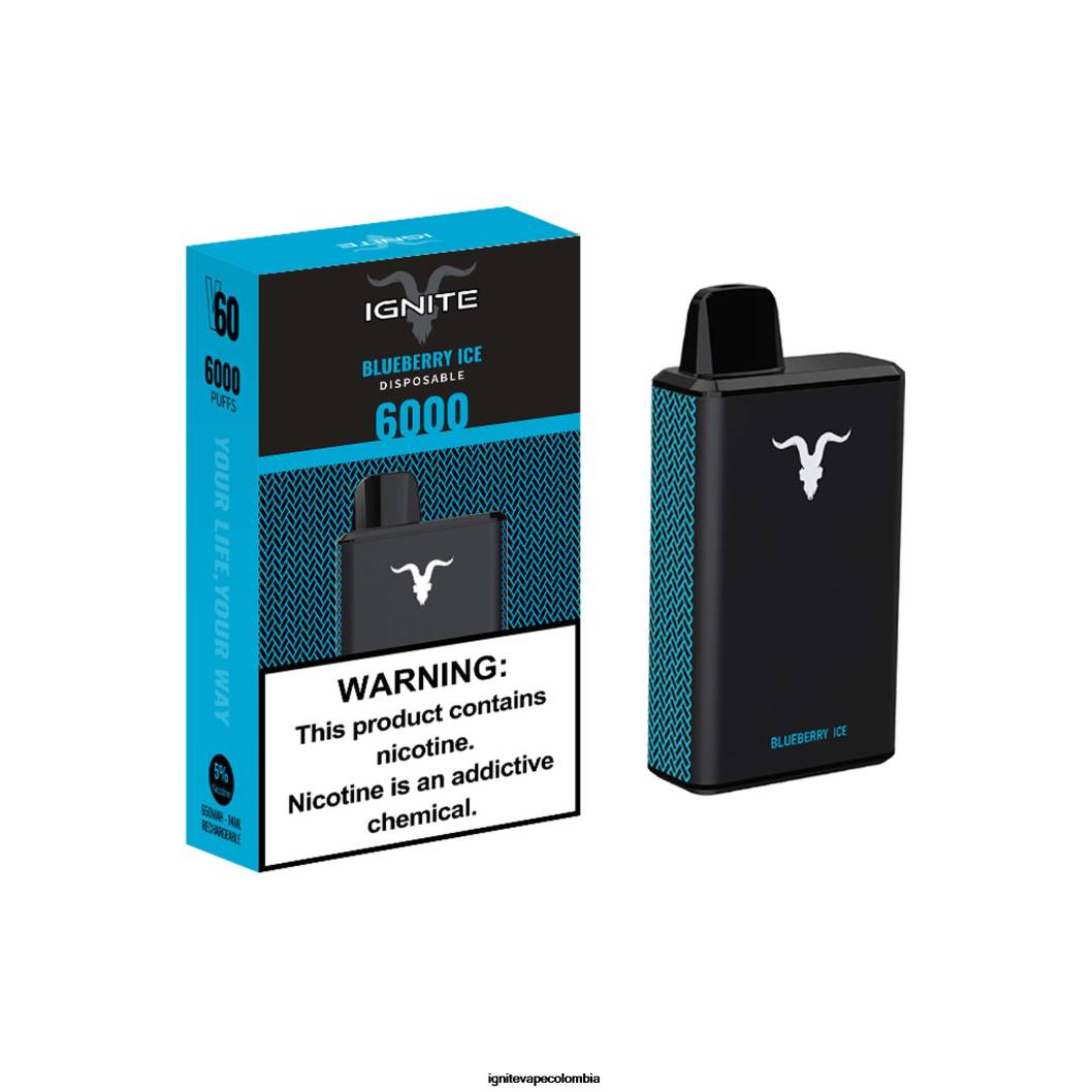 IGNITE V60 pluma vaporizador hielo de arándanos 86JD29 - IGNITE Pod Sabores