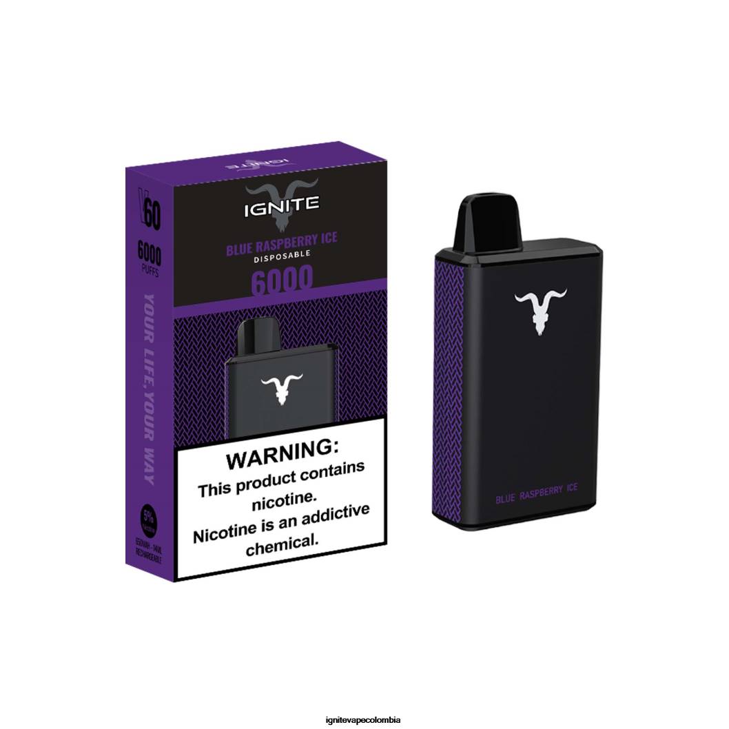 IGNITE V60 pluma vaporizador hielo de frambuesa azul 86JD30 - IGNITE Sabores