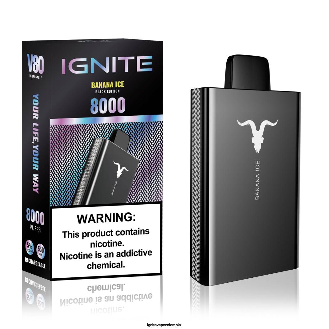 IGNITE V80 pluma vaporizador hielo de plátano 86JD40 - IGNITE Sabores