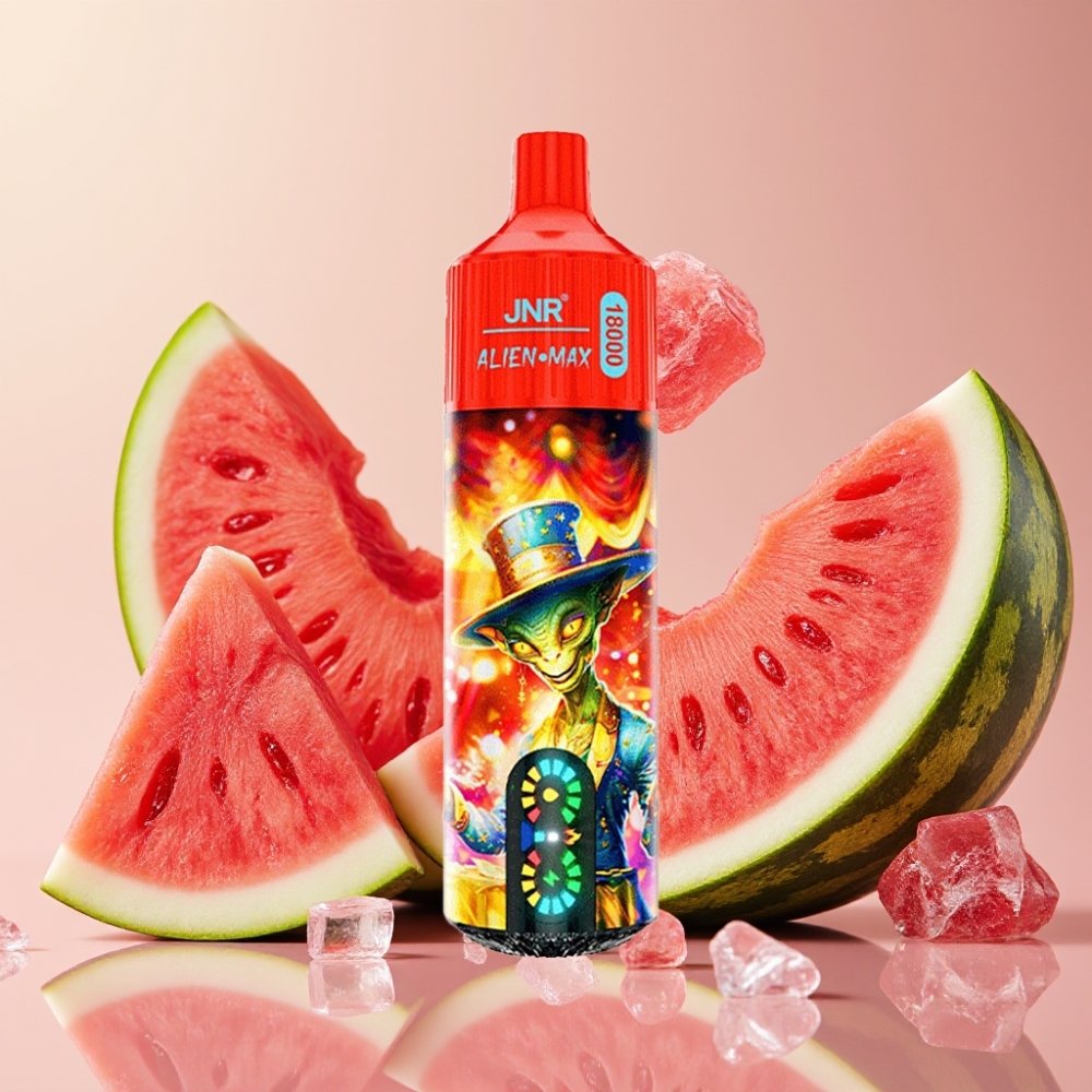 JNR Alien Max 18000 Puffs Vape Sandía Helada con Pantalla LED y Dual Mesh Coil