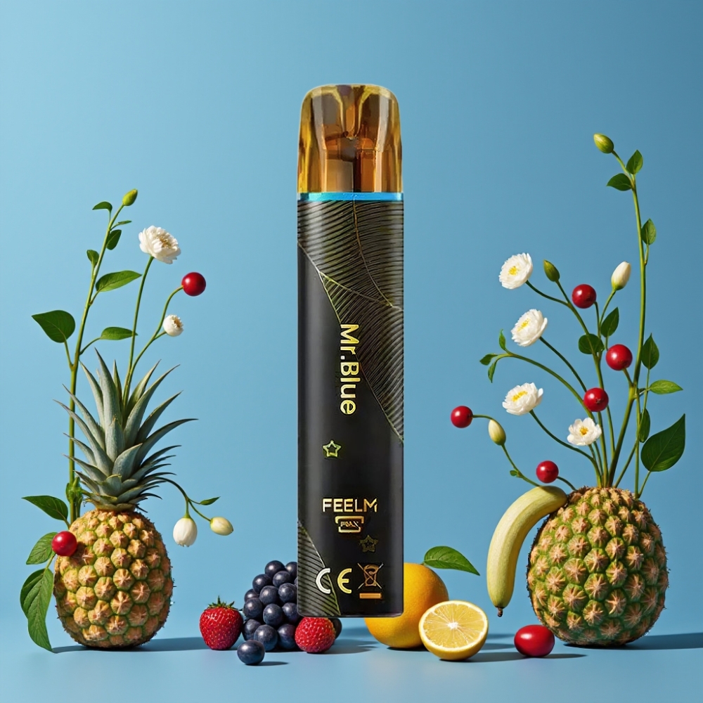 JNR BlackGolden 600+200 Puffs Vape Desechable Azul Sr 800 Puffs 550mAh