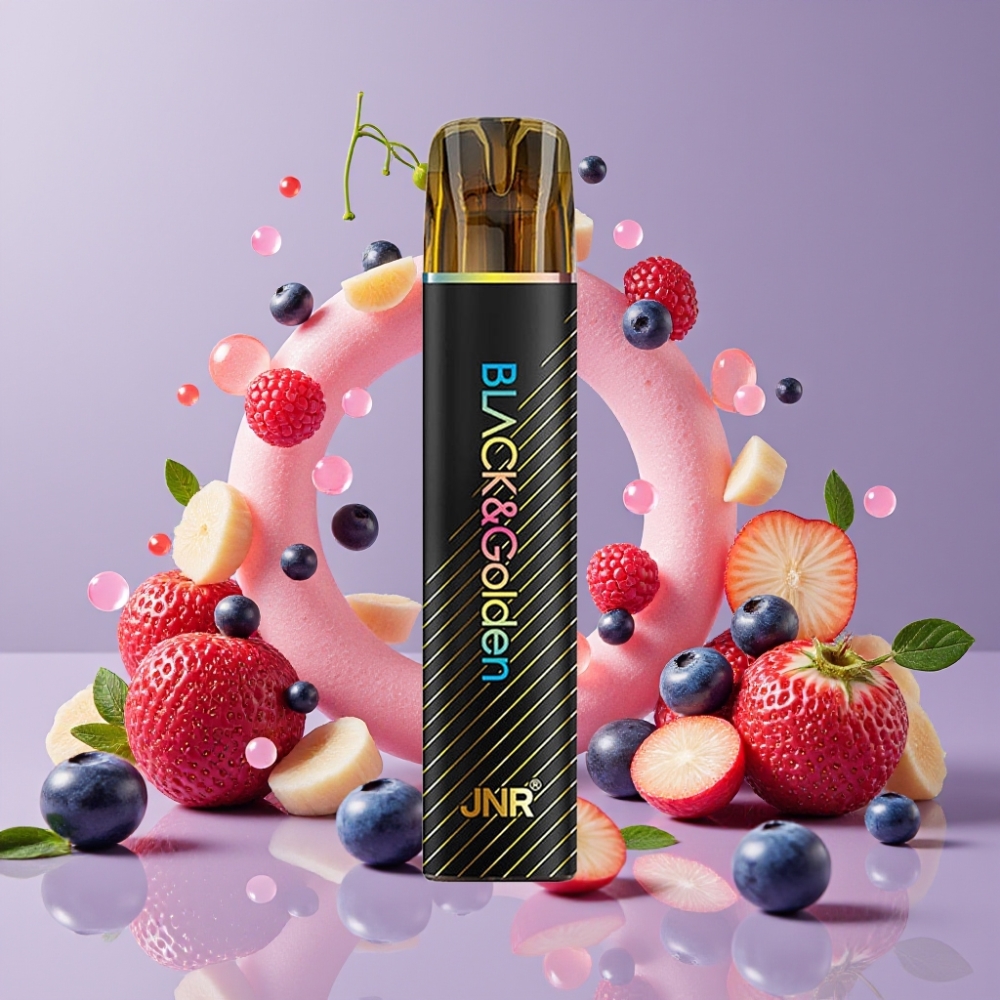 JNR BlackGolden 800 Puffs Desechable Vape Chicle de Arándano Azul TPD