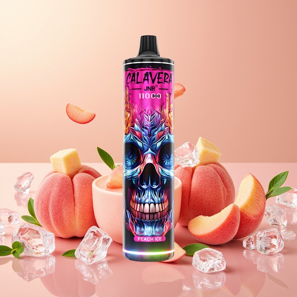 JNR Calavera 11000 Puffs Desechable Vape Melocotón Hielo con Batería 850mAh