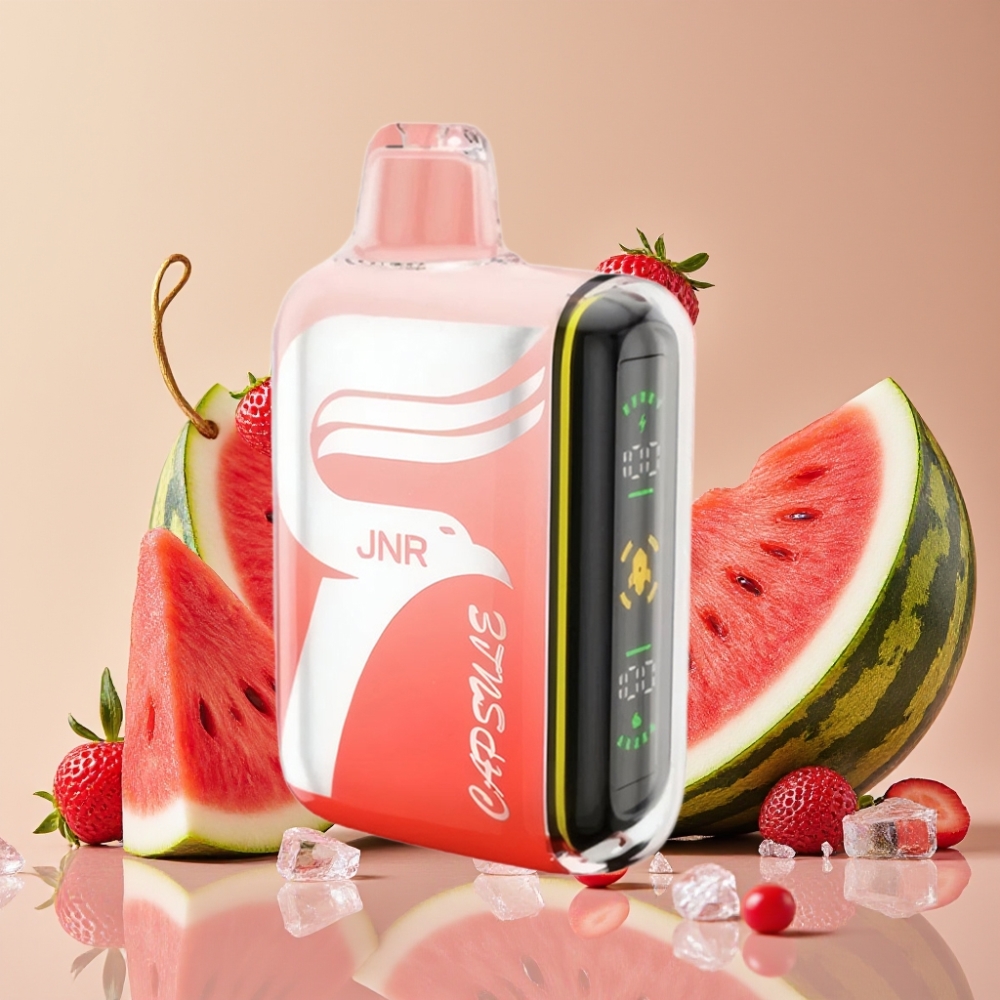 JNR Capsule 15000 Puffs Vape Desechable Sandía Brazz Hielo con Carga Rápida Tipo-C y Pantalla LED Inteligente