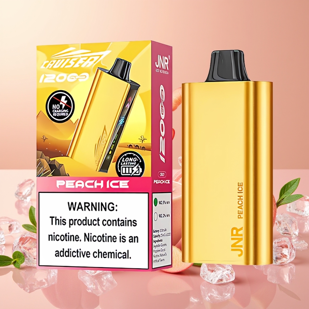 JNR Cruiser 12000 Puffs Vape Desechable Sin Carga Durazno Hielo con Batería Integrada 3500 mAh