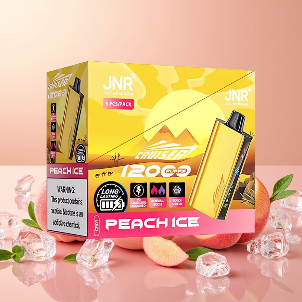 JNR Cruiser 12000 Puffs Vape Desechable Sin Carga Durazno Hielo con Batería Integrada 3500 mAh
