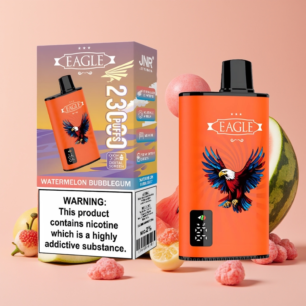 JNR EAGLE Smart 23000 Puffs Desechable Vape Chicle de Sandía con Pantalla Digital y Bobina Mesh 10ohm