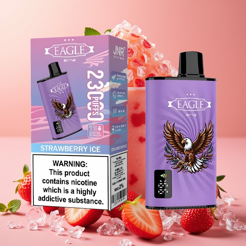 JNR EAGLE Smart 23000 Puffs Desechable Vape Fresa Helada con Pantalla Digital y Bobina Mesh 10ohm