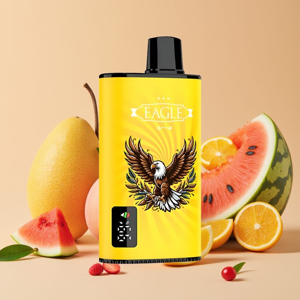 JNR EAGLE Smart 23000 Puffs Desechable Vape Melocotón Mango Sandía con Pantalla Digital y 10ohm Mesh Coil