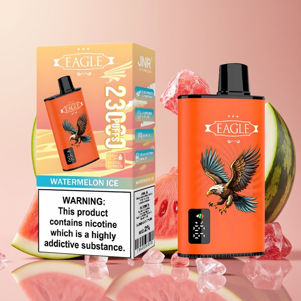 JNR EAGLE Smart 23000 Puffs Desechable Vape Sandía Helada con Pantalla Digital y 10ohm Mesh Coil