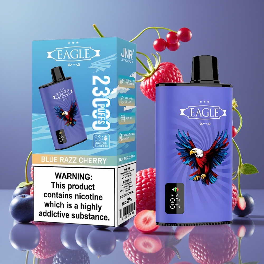 JNR EAGLE Smart 23000 Puffs Disposable Vape Arándano Azul Cereza con Pantalla Digital y Batería 750mAh