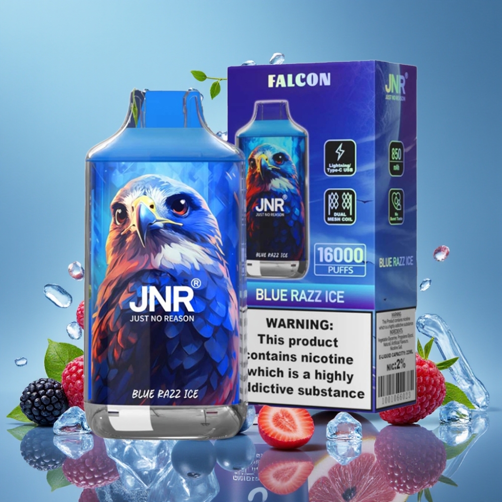 JNR Falcon 16000 Puffs Vape Desechable Arándano Azul Hielo con Batería 850 mAh
