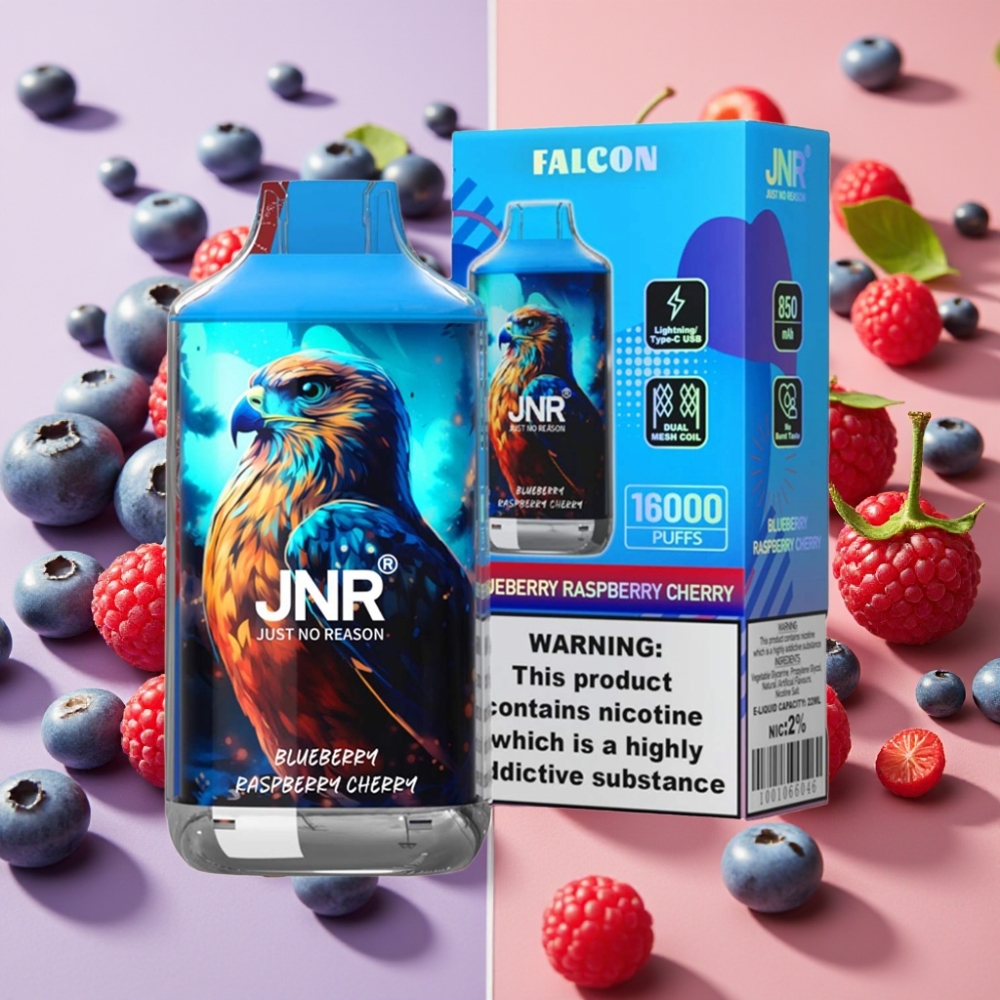 JNR Falcon 16000 Puffs Vape Desechable Arándano Frambuesa Cereza 850 mAh