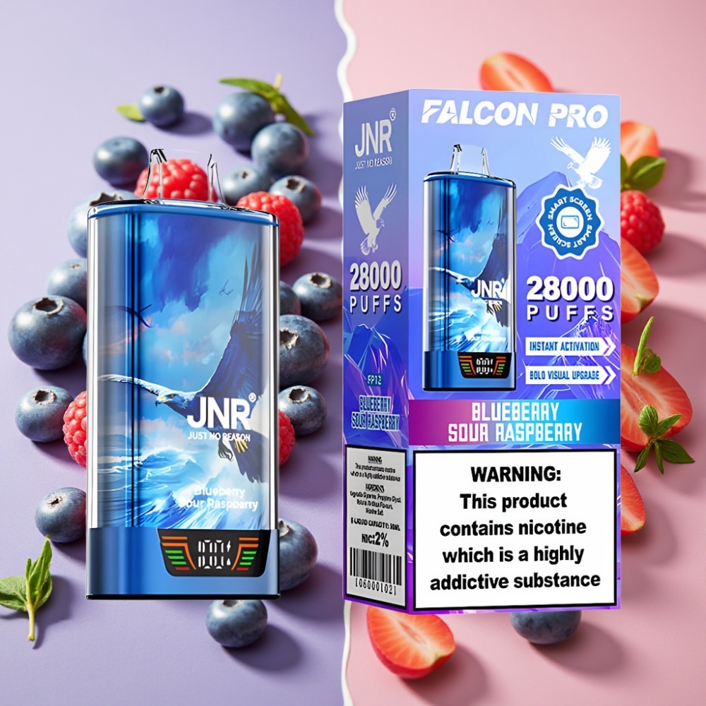 JNR Falcon Pro 28000 Desechable Vape Arándano Agrio Frambuesa 30ml 950mAh