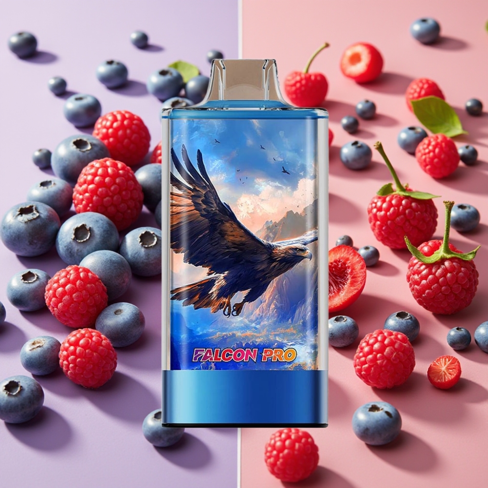 JNR Falcon Pro 28000 Desechable Vape Arándano Frambuesa Cereza con USB Tipo-C y Pantalla Inteligente